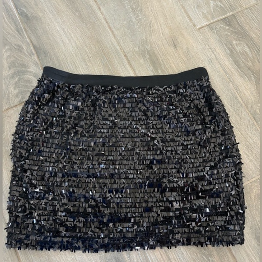 Joe Fresh Black Sequin Mini Skirt